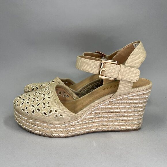 Skechers Women's Size 9 Cali Turtledove Platform Wedge Espadrille Sandals - Picture 4 of 9